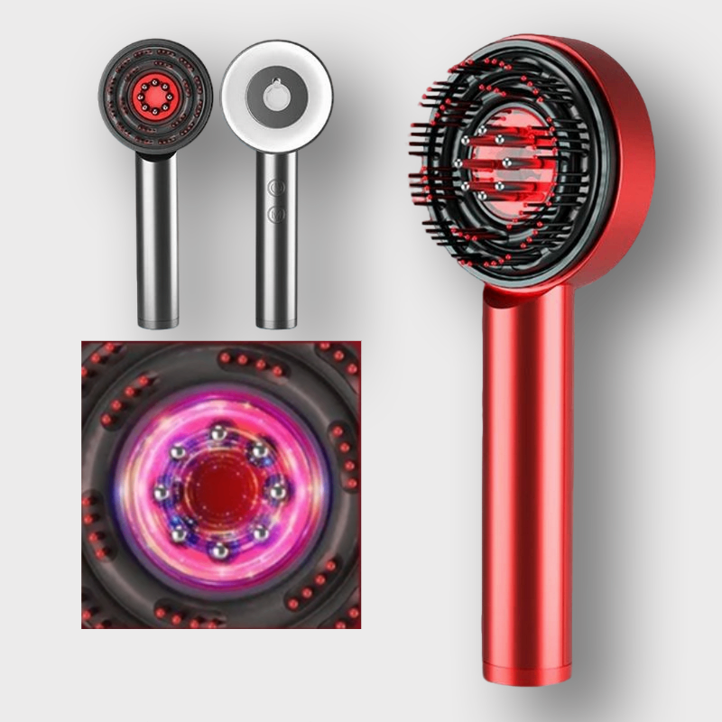 VitaPulse Hovedbundsmassager med Lysterapi og Justerbare Hastigheder