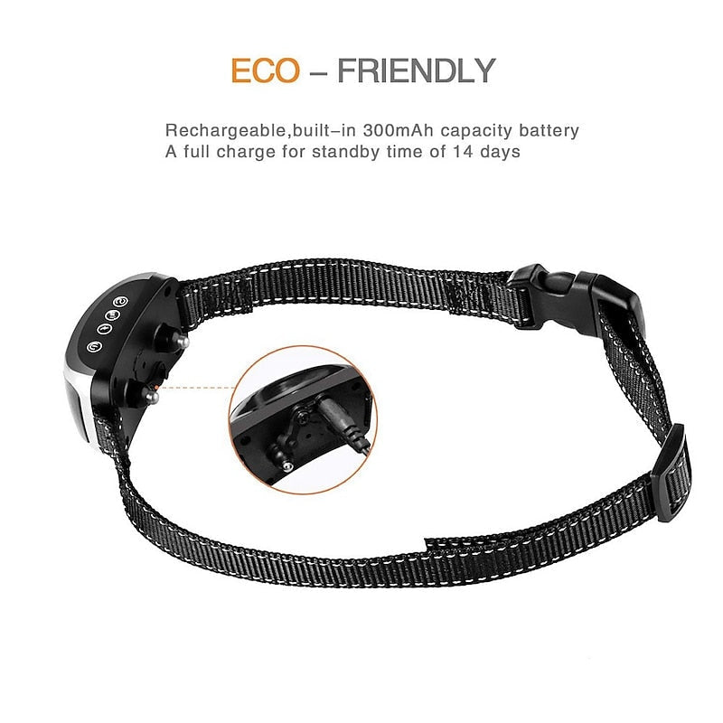 Rechargeable Bark Collar With Adjustable Sensitivity For All Dogs