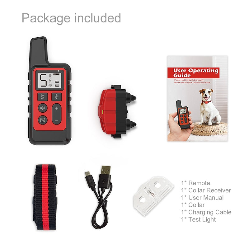 Pawfey Waterproof Dog Training Collar With 500m Remote Range