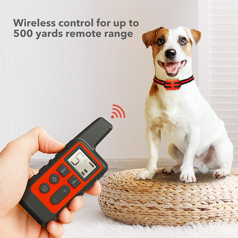 Pawfey Waterproof Dog Training Collar With 500m Remote Range