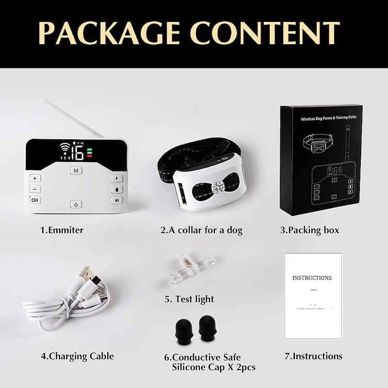 LumaGuard Kétmódú Vezeték nélküli Kerítés és Kiképző Nyakörv