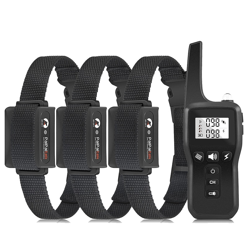 Piep-, Vibrations- und Schock-Trainingshalsband mit Fernbedienung und Taschenlampe