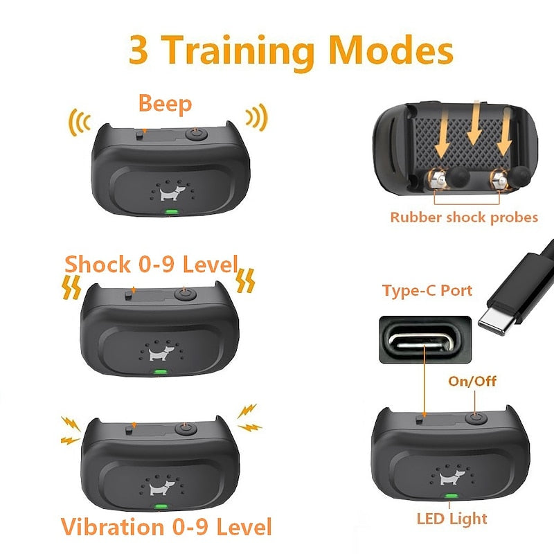 AstraPaw Pro 500m wasserdichtes wiederaufladbares Hundehalsband