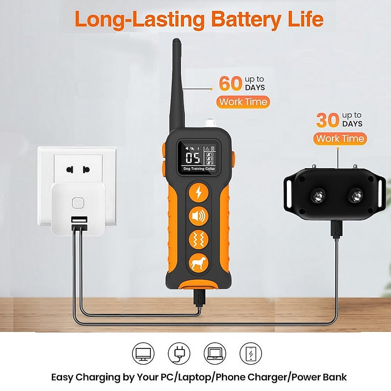Collare per addestramento cani PulsePaw wireless con segnale forte
