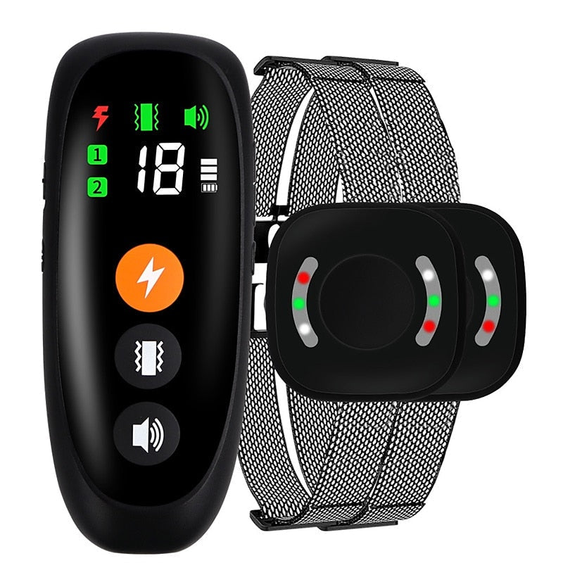 PulsePup Pro リモート犬用トレーニングカラー（ビープ音、振動、ショック、ライト付き）