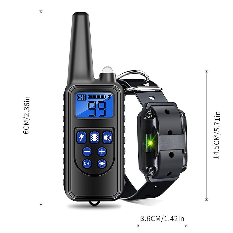 Pawfey Remote Control Training Collar For Dogs With 300m Range