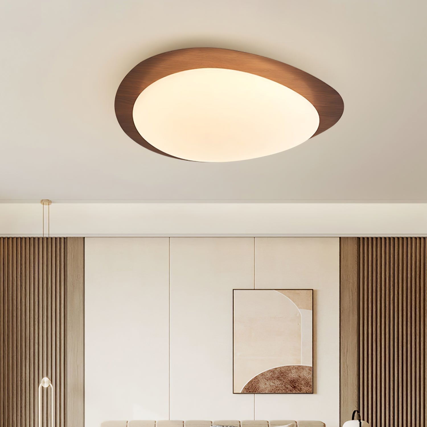 NexaRipple diószínű kavics mennyezeti lámpa meleg fénnyel