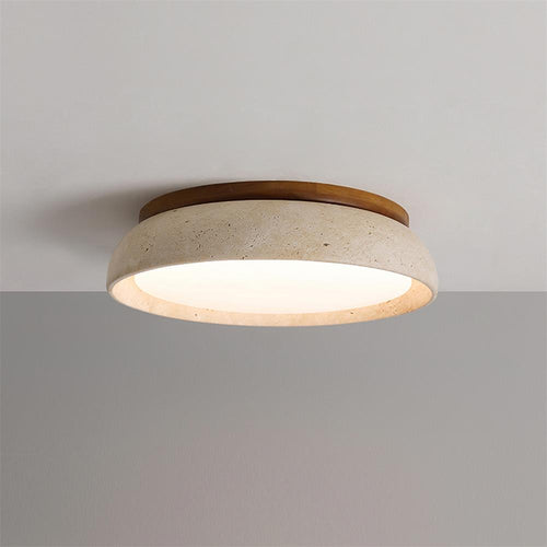 Aureli Ahşap Tabanlı Traverten Tavan Lambası