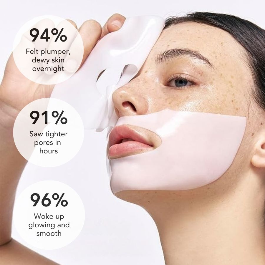 LuxeDeep Collagen Mask | Glass Skin Glow in 20 Minutes or Overnight