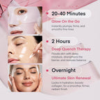 LuxeDeep Collagen Mask | Glass Skin Glow in 20 Minutes or Overnight