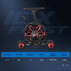 بكرة صيد الجليد Piscifun ICX Frost Carbon، نظام إسقاط مغناطيسي، قطر بكرة كبير