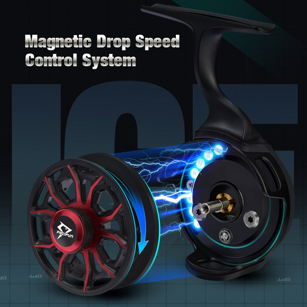 بكرة صيد الثلج Petprovac ICX Carbon، ترقية الهيكل، نظام إسقاط مغناطيسي، بكرة صيد الثلج الخطية