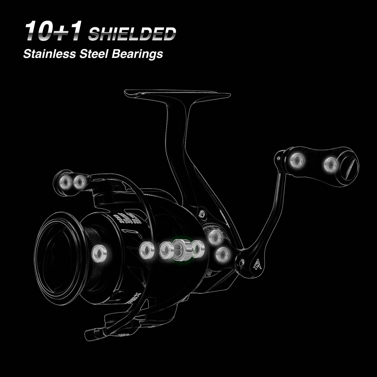بروباك فيبر إكس بكرة صيد الجليد، نسبة التروس 5.2:1 بكرة صيد دوارة عالية السرعة الحجم 500 1000