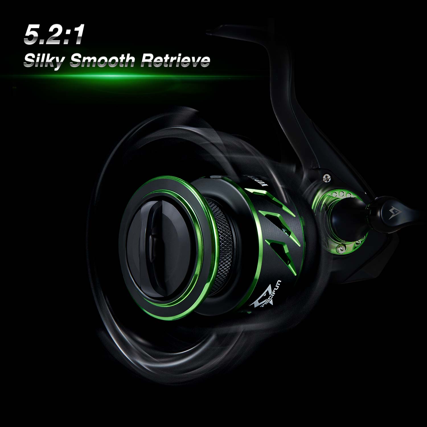 بروباك فيبر إكس بكرة صيد الجليد، نسبة التروس 5.2:1 بكرة صيد دوارة عالية السرعة الحجم 500 1000