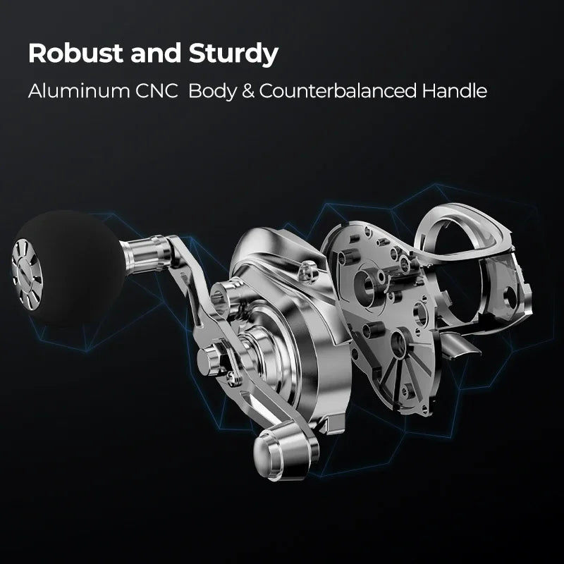 AquaPulse 300 Baitcasting Kołowrotek 15kg Hamulec, 8+1 Łożyska