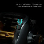 AquaPulse 300 Mulinello Baitcasting 15kg Frizione, 8+1 Cuscinetti