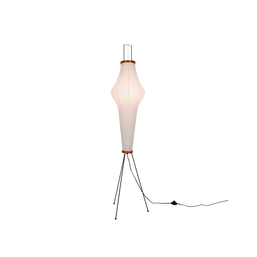 Lampă de podea Kazumi cu hârtie de orez de la Petprovac, lumină ambientală moale