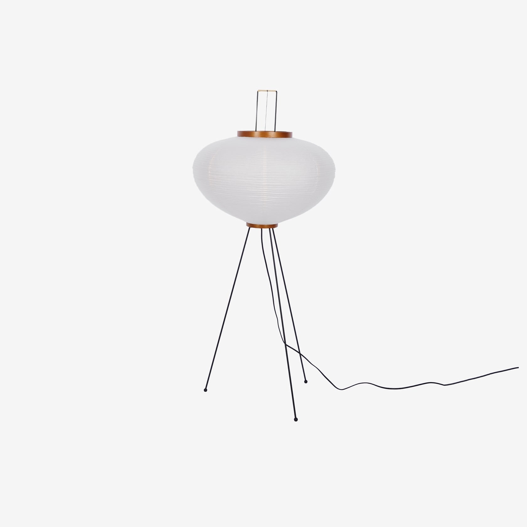 Lampada da terra in carta di riso Kazumi di Petprovac con bagliore ambientale morbido