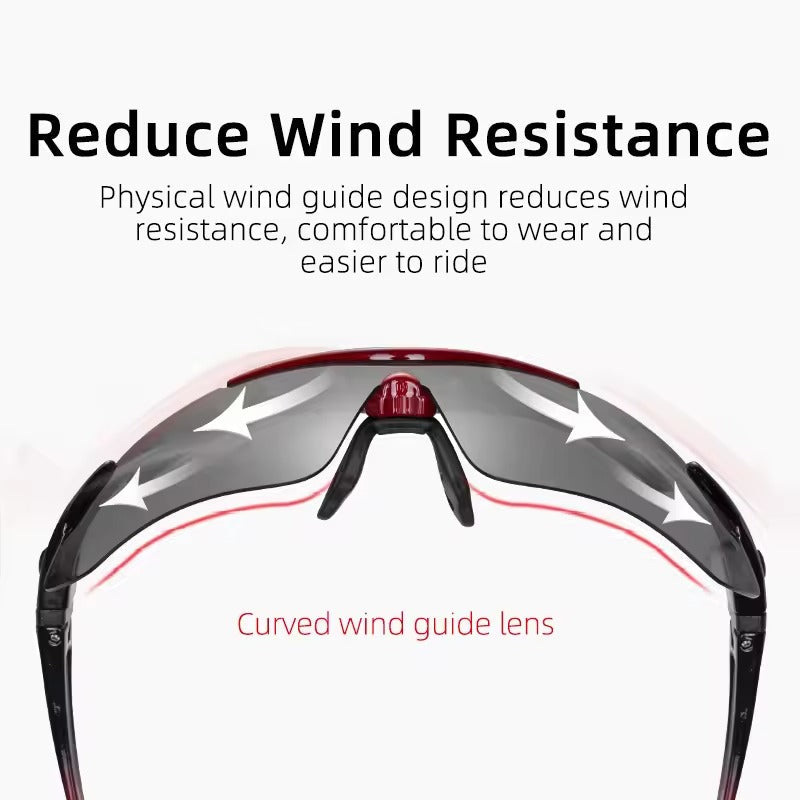 Five Lens Photochromic Polarized Cycling Glasses For Mountain Bikers