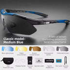 Five Lens Photochromic Polarized Cycling Glasses For Mountain Bikers
