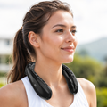 FrostClip 5200 – Ventilador de cuello recargable con clip y enfriamiento por semiconductor