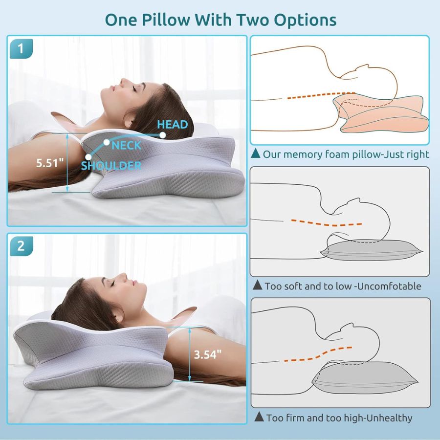 Resort Edition Cloud-Align Pillow For Travel And Home Use Daily