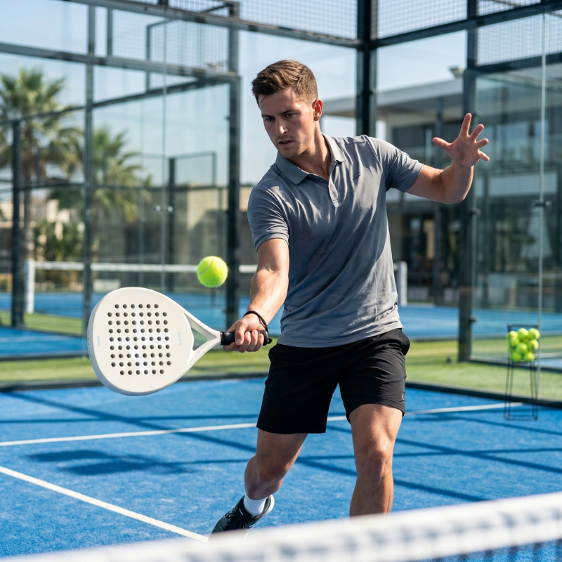 Rachetă de padel din fibră de carbon cu miez EVA pentru putere și precizie, ușoară și agilă