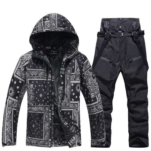 Her Hava Koşuluna Uygun Kayak Ceketi ve Pantolon Takımı Unisex Su Geçirmez Rüzgar Geçirmez