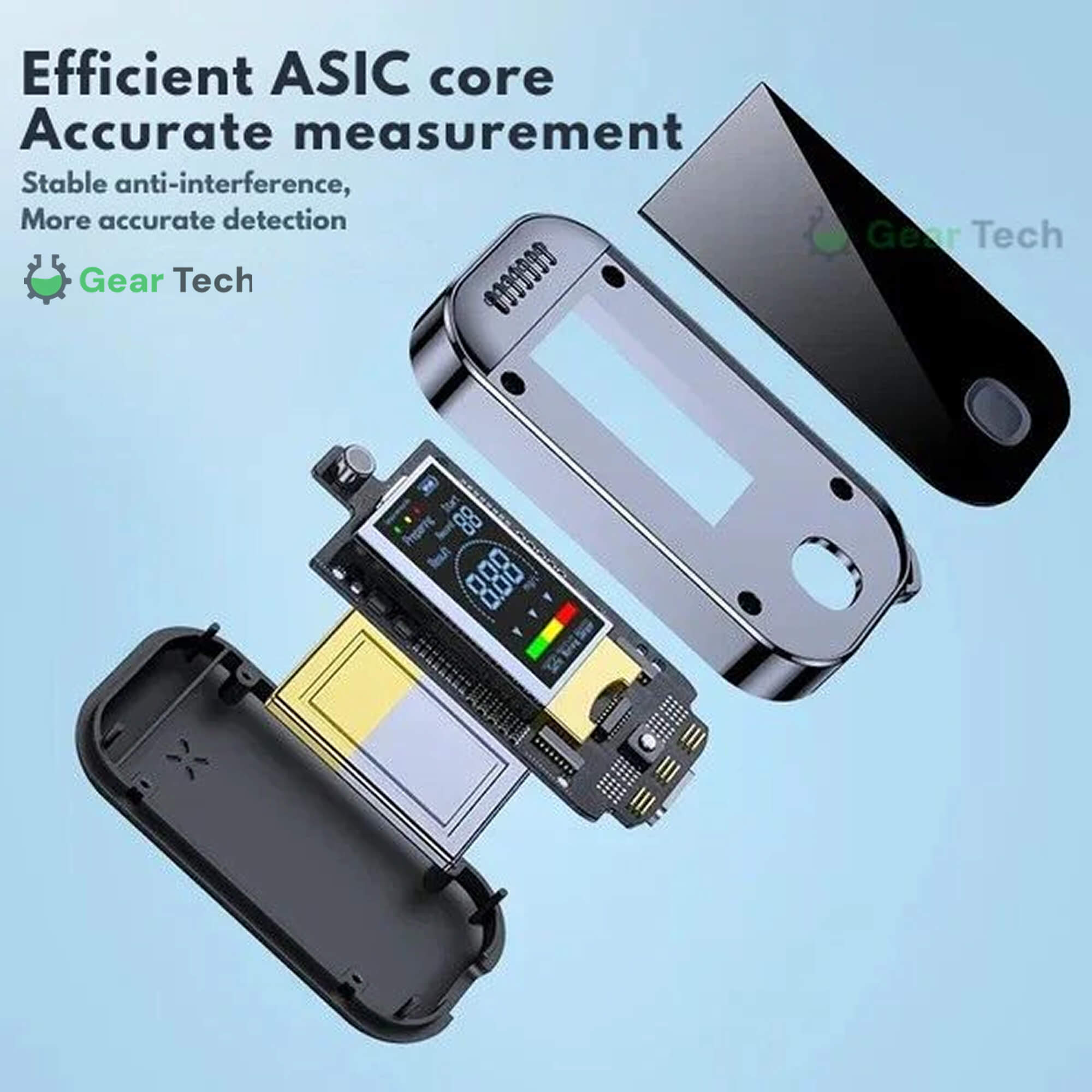 AeroSense Berøringsfri Højpræcisions Åndedrætsmåler