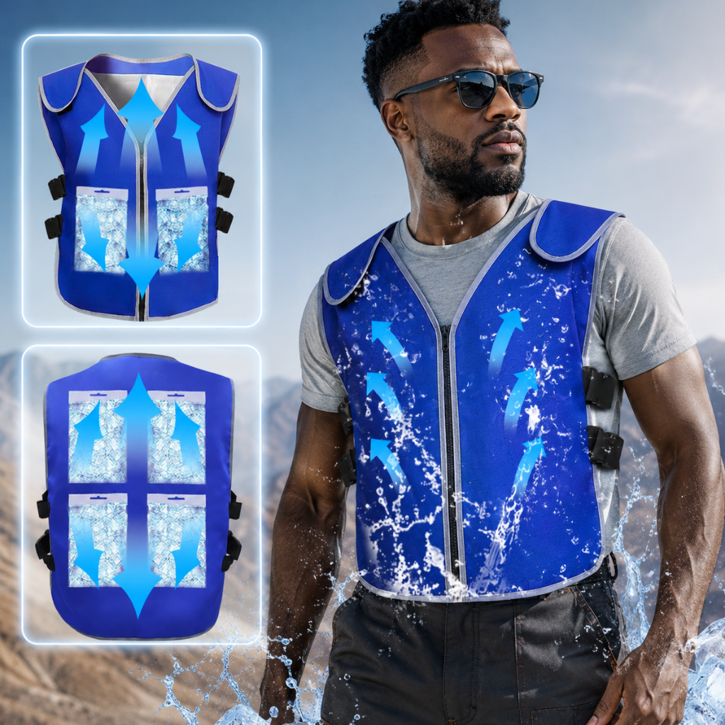 Gilet de Refroidissement ArcticCore avec Packs de Glace Ajustable pour Travail en Plein Air et Sports