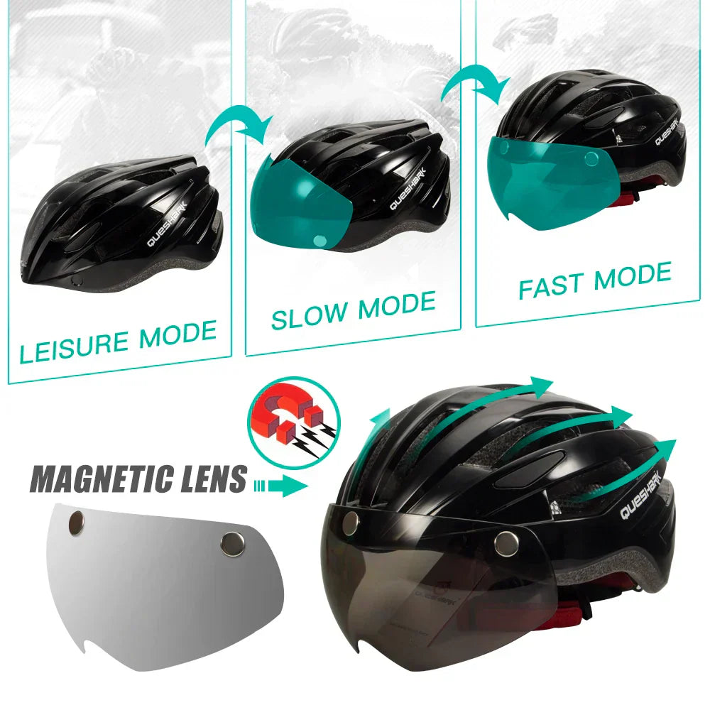 Casco de bicicleta unisex ligero Velora con luz trasera LED