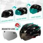 Casco de bicicleta unisex ligero Velora con luz trasera LED