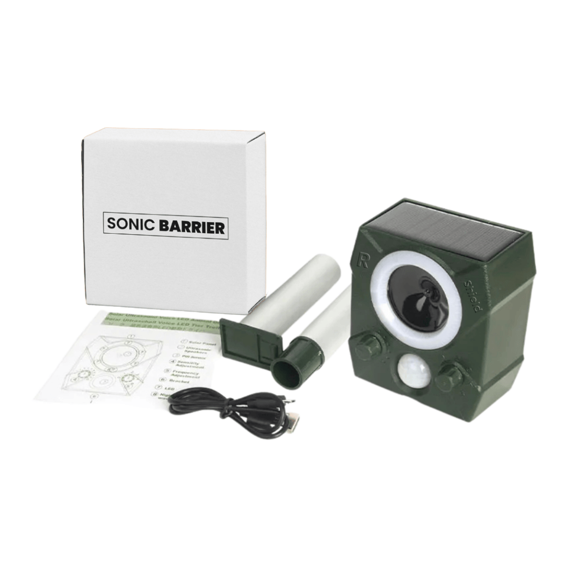 Dual-Action Solar Deterrent for Raccoons, Skunks & Opossums