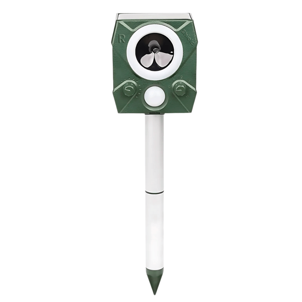 Dual-Action Solar Deterrent for Raccoons, Skunks & Opossums