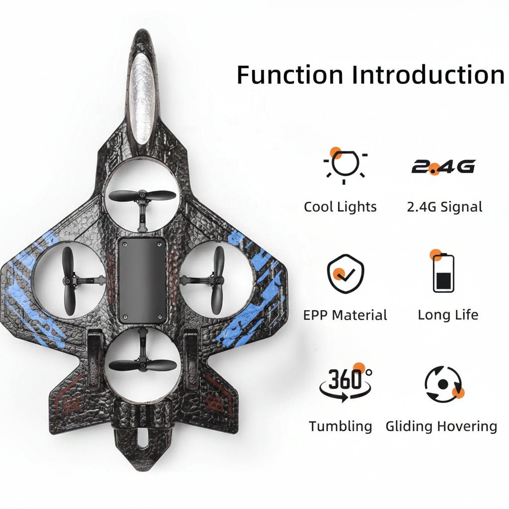 RC Fighter Jet with Gyro Stabilization for Stable Flight Maneuvers