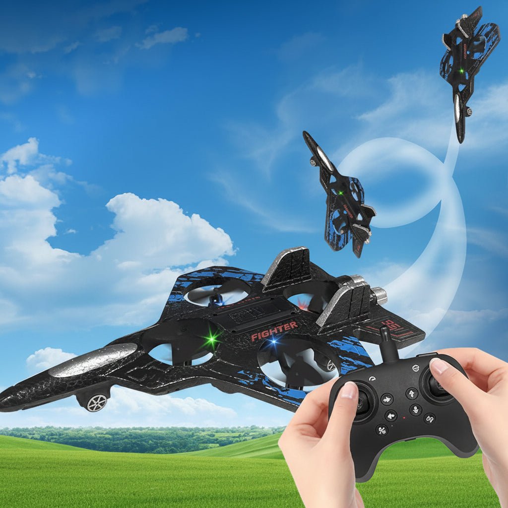 RC Fighter Jet with Gyro Stabilization for Stable Flight Maneuvers