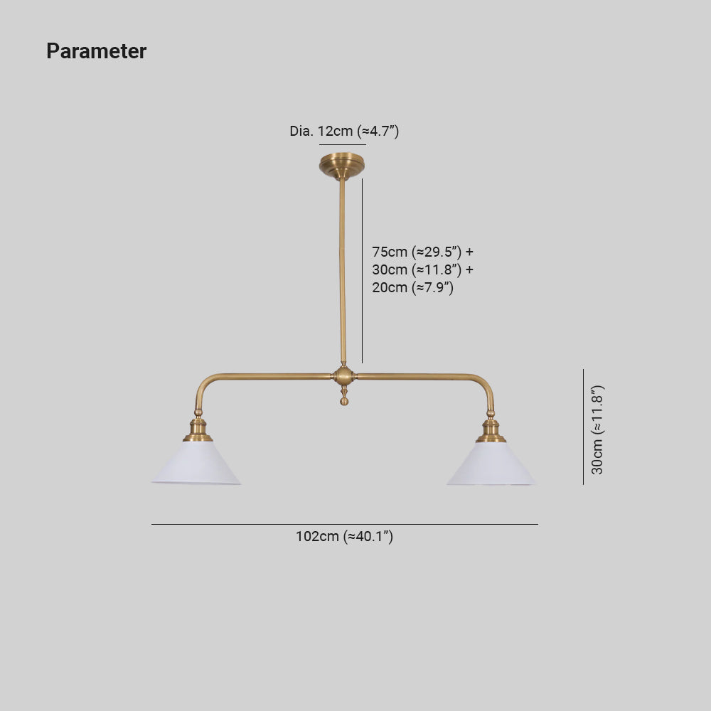 AstraVex Antike Glas-Hängeleuchte mit weißem Schirm