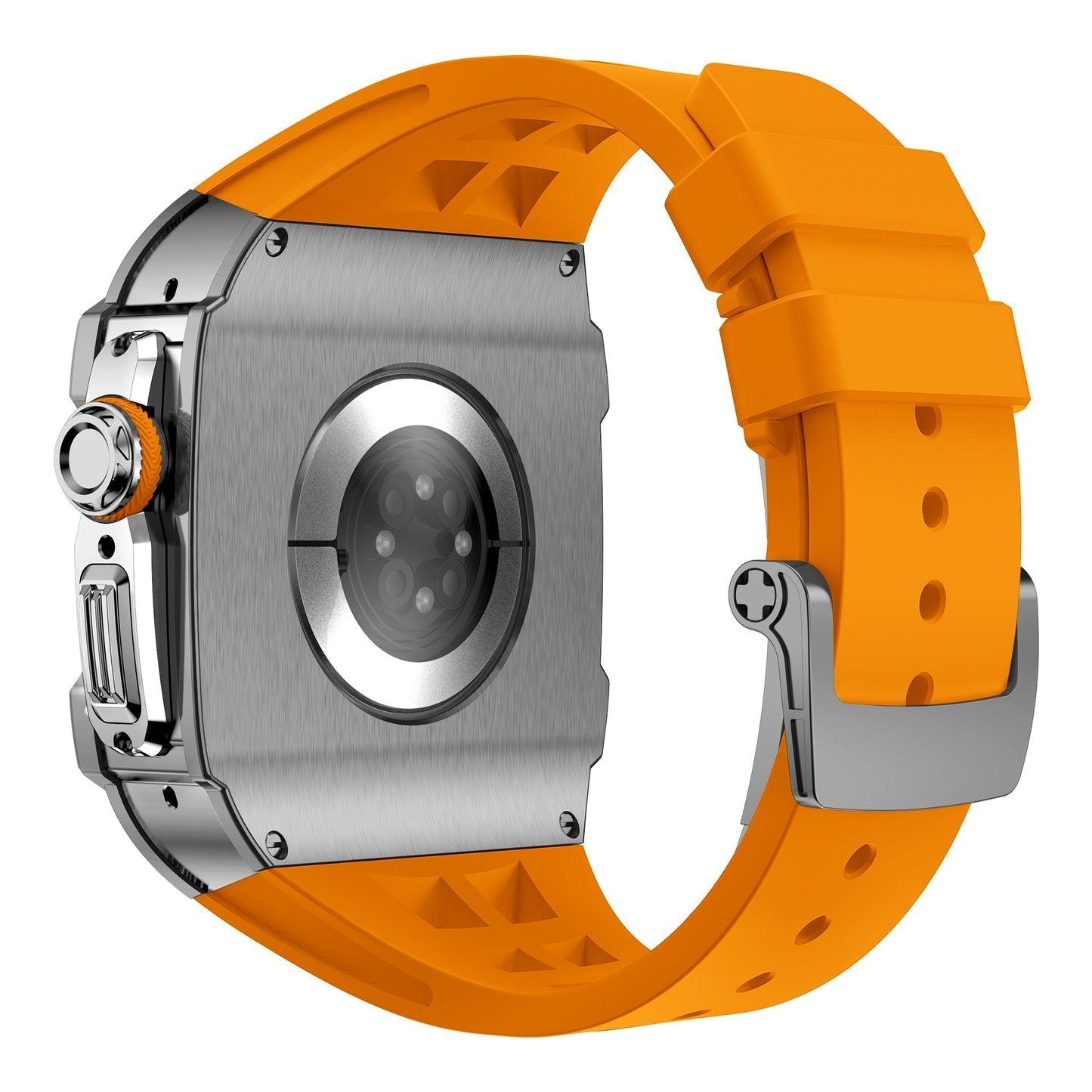 Trevon série | Stříbrné pouzdro z nerezové oceli pro Apple Watch Ultra | Petprovac