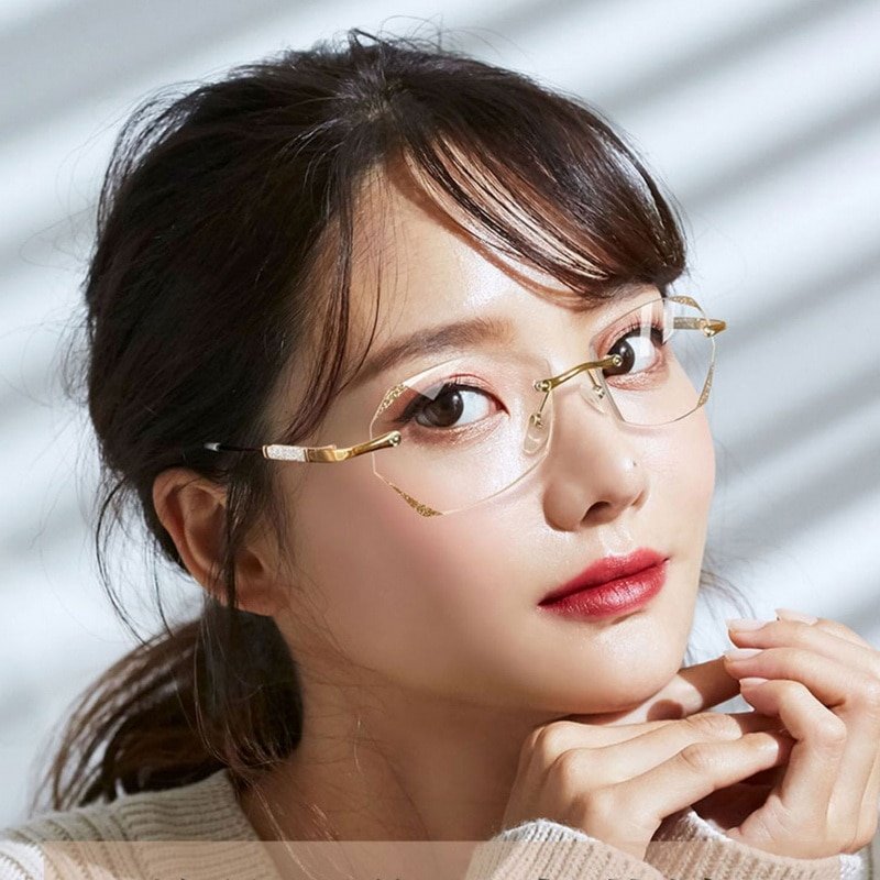 Ochelari de citit fără ramă Aurena pentru femei, cu protecție împotriva luminii albastre | Petprovac