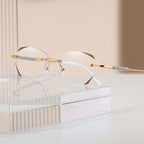 Aurena Dame Diamant Rammeløse Blokkering av Blått Lys Lesebriller | Petprovac