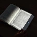 מנורת ספר LED עם פאנל, נטענת ב-USB לקריאה בלילה