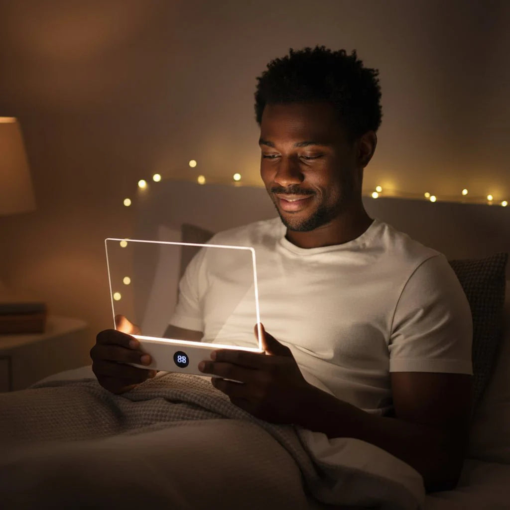 מנורת ספר LED עם פאנל, נטענת ב-USB לקריאה בלילה