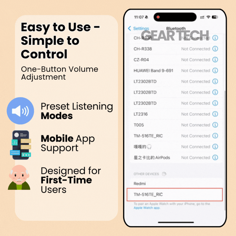 Vény nélkül kapható Bluetooth alkalmazásvezérlésű hallókészülékek Egyesült Királyságban