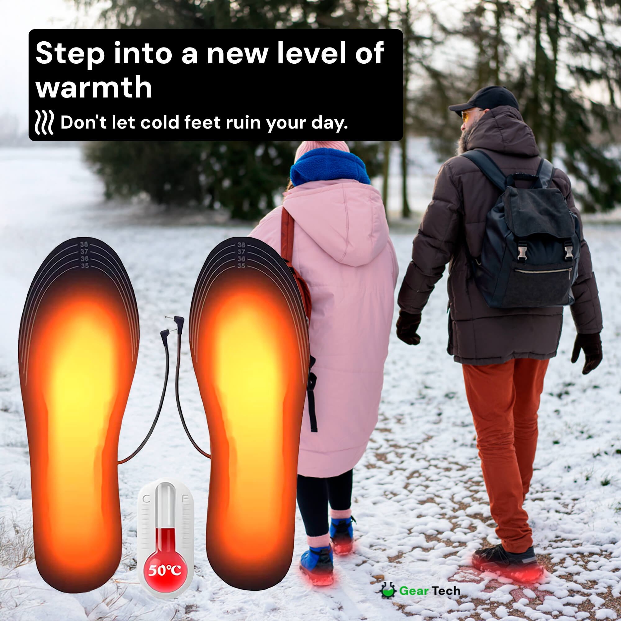 Insoles Panas Boleh Cas Semula Untuk But Untuk Kehangatan Sepanjang Hari Musim Sejuk Di Seluruh UK