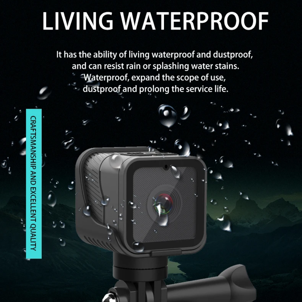 Cámara de acción MotoRide para casco 1080p para motocicletas