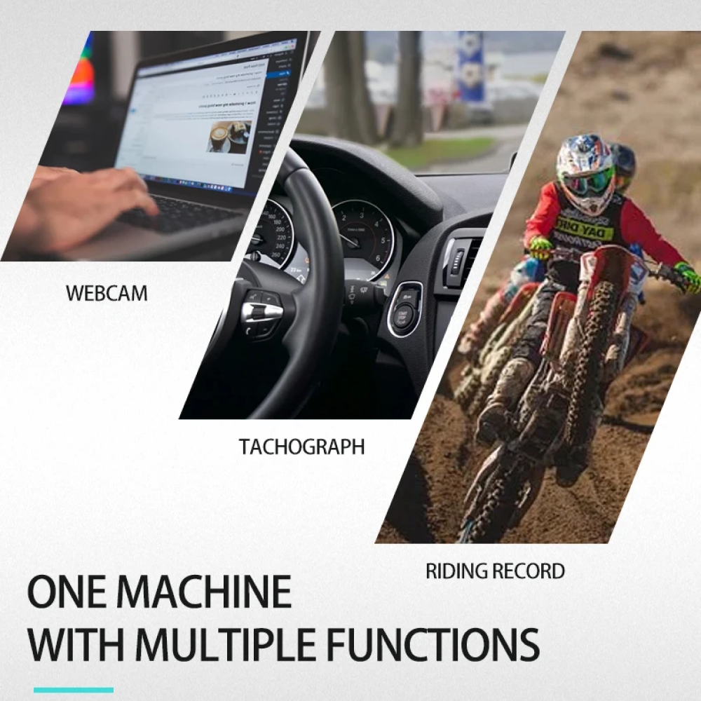 Cámara de acción MotoRide para casco 1080p para motocicletas