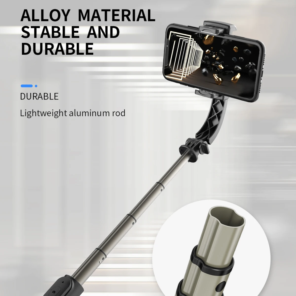 Penstabil Gimbal Telefon Nimora Tripod dan Tongkat Swafoto