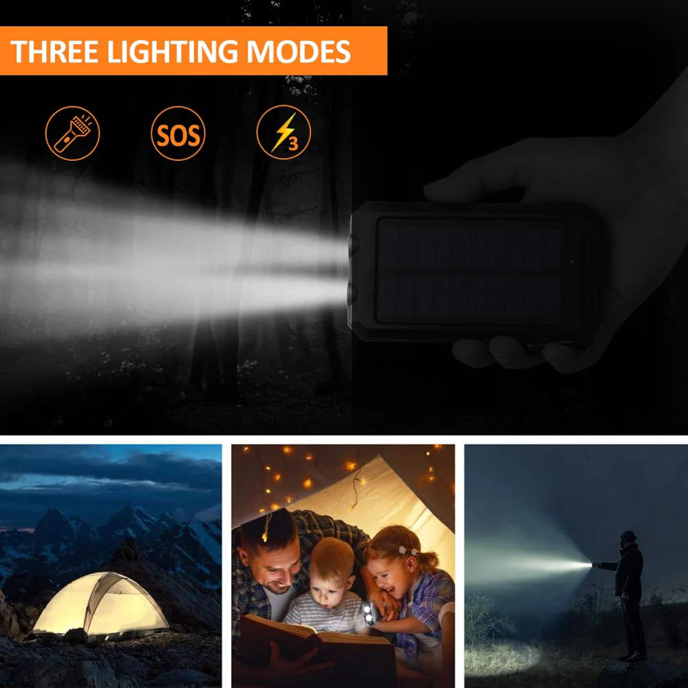 LumaCharge Huippu 50000mAh Aurinkoinen Vedenpitävä Virtapankki