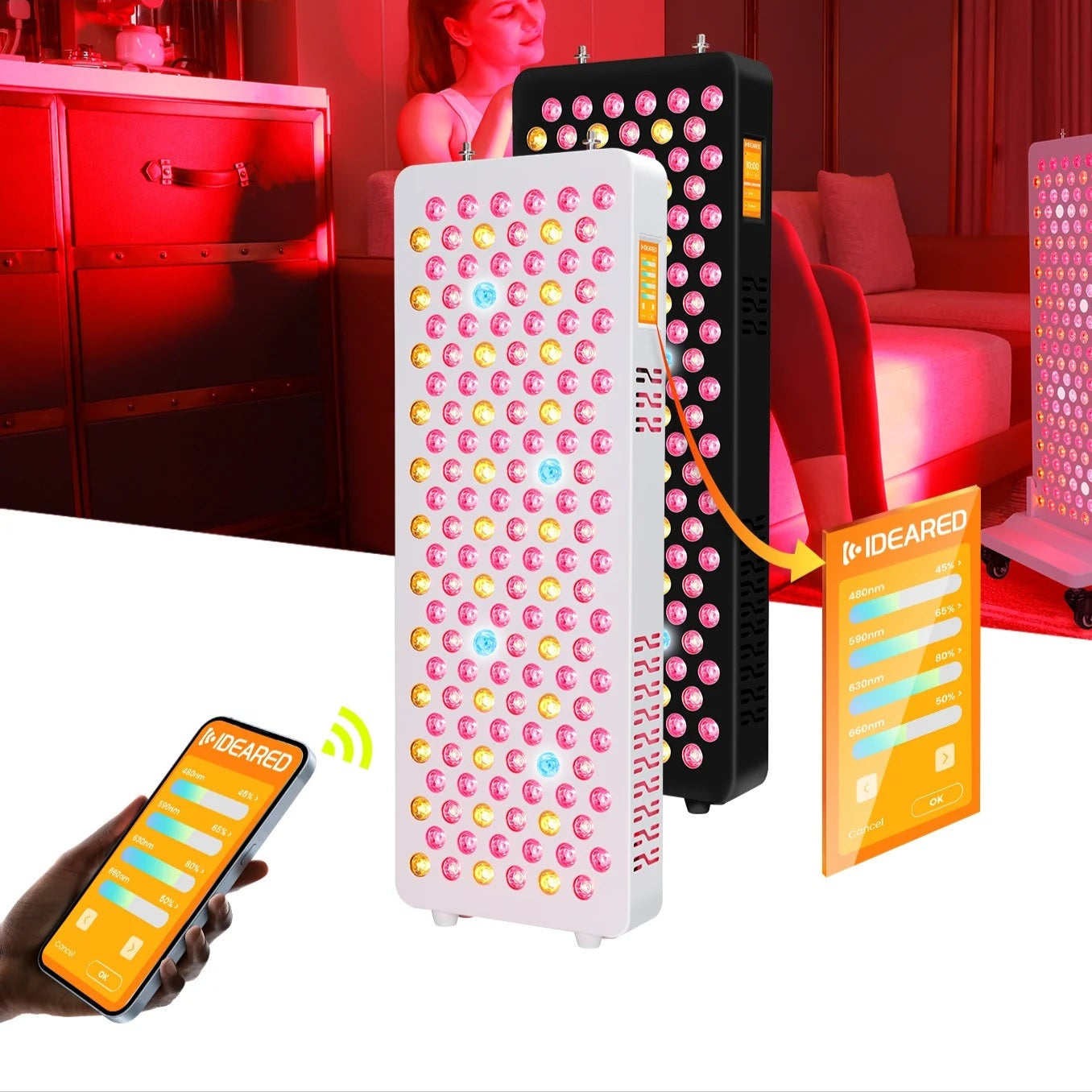 RLPRO Nine Wave Rotlicht-Panel für Hautgesundheit zu Hause