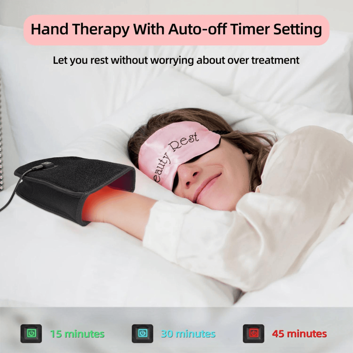 Guante de terapia de luz roja LumaFlex para alivio del dolor en manos artríticas y salud de la muñeca